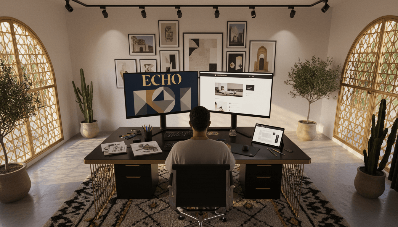 فريق تصميم احترافي يعمل على مشاريع رقمية متقدمة